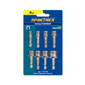 Набор головок ПРАКТИКА 5, 6, 7, 8, 9, 10, 11, 13 мм в блистере, серия Мастер