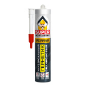 Герметик SUPER МОНТАЖНИК (CN) силиконовый универсальный прозрачный,240мл