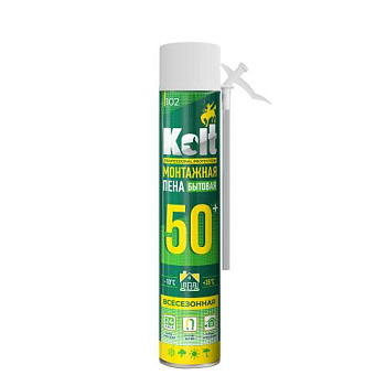 Пена монтажная трубочная KOLT 50 бытовая всесезонная, 750г